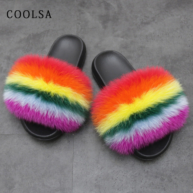 Flip Flop Indoor Fur Warm Slippers