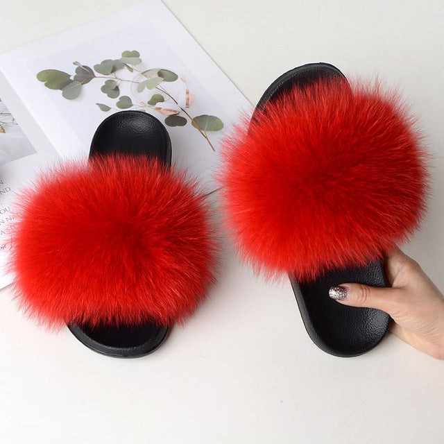 Flip Flop Indoor Fur Warm Slippers