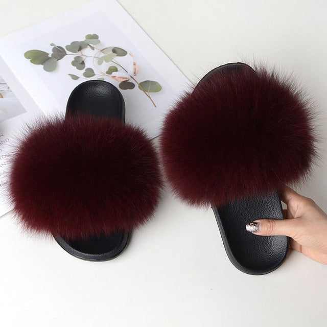 Flip Flop Indoor Fur Warm Slippers