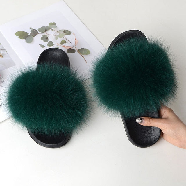 Flip Flop Indoor Fur Warm Slippers