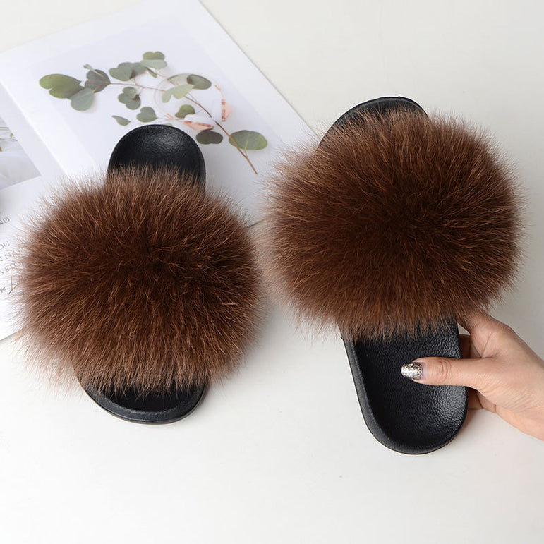 Flip Flop Indoor Fur Warm Slippers