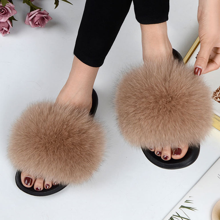 Flip Flop Indoor Fur Warm Slippers