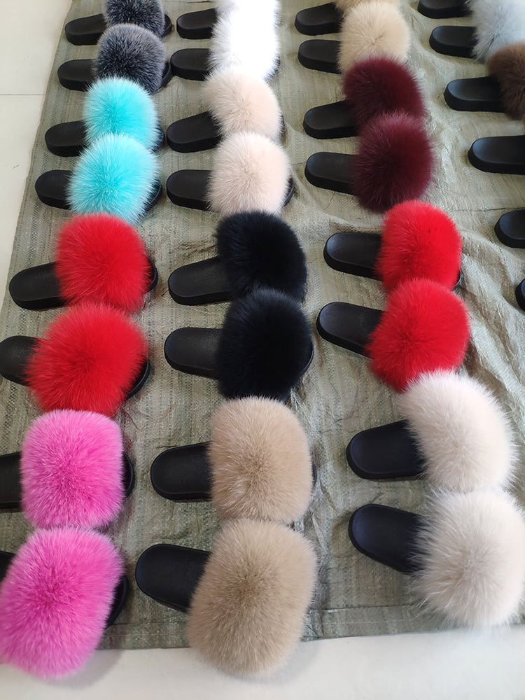 Flip Flop Indoor Fur Warm Slippers