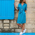 Casual Collar Party Shirt Dress