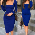 Elegant Office Lady Bodycon Slim Fit Dress