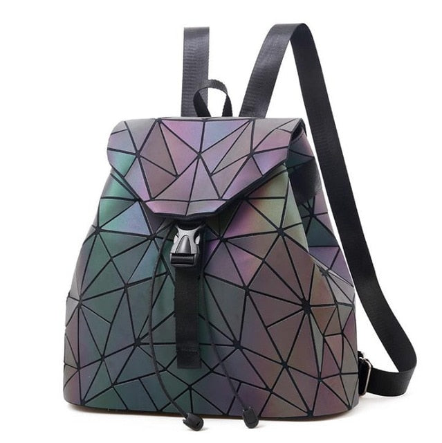 Geometric Shoulder Women Laser Luminous Backpack