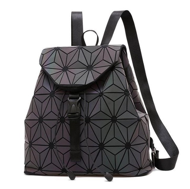 Geometric Shoulder Women Laser Luminous Backpack