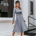 Elegant Office Ladies Vintage pleated Dress