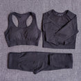 Long Sleeve Crop Top Seamless Yoga Set