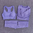 Long Sleeve Crop Top Seamless Yoga Set