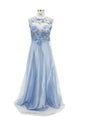 Lace Floral Wedding Evening Gown Dress