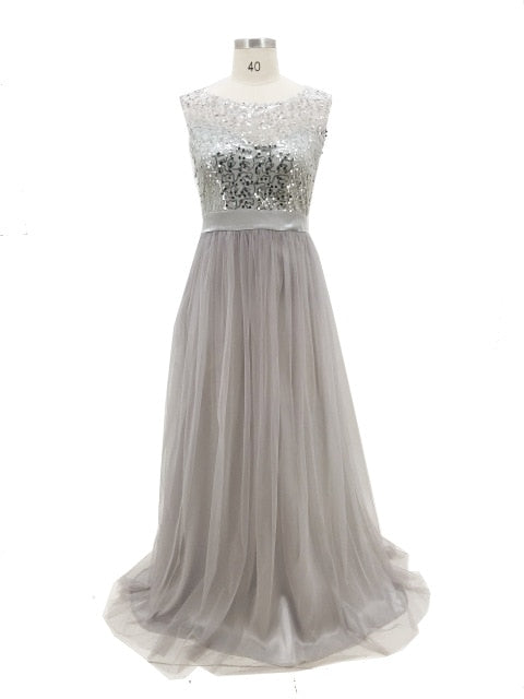 Lace Floral Wedding Evening Gown Dress