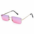 Square Vintage Rectangle Metal Frame Sunglasses