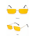 Square Vintage Rectangle Metal Frame Sunglasses