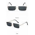 Square Vintage Rectangle Metal Frame Sunglasses