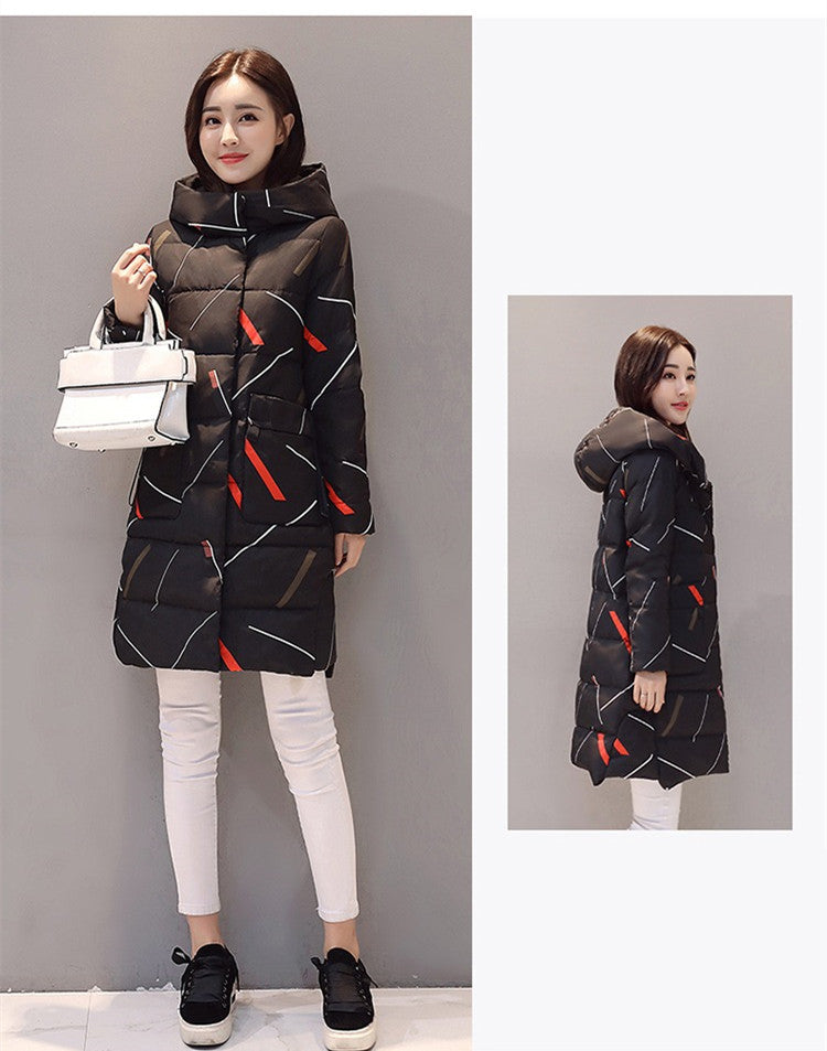 Elegant Long Sleeve Warm Office Lady Parkas Women Jacket