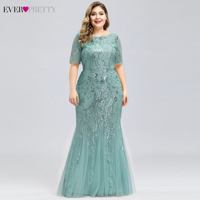 Elegant Evening Lace Appliques Mermaid Gowns Dress