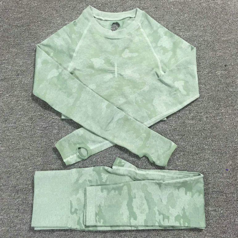 Gym Fitness Camouflage Camo Yoga Set