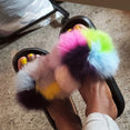 Real Fur Women Fox Fur Slippers