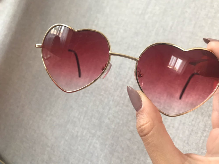 Rimless Heart Shaped Sunglasses