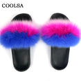 Real Fur Women Fox Fur Slippers