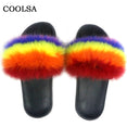 Real Fur Women Fox Fur Slippers