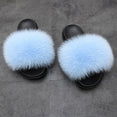 Real Fur Women Fox Fur Slippers