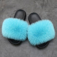 Real Fur Women Fox Fur Slippers