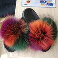 Real Fur Women Fox Fur Slippers