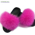 Real Fur Women Fox Fur Slippers