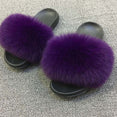 Real Fur Women Fox Fur Slippers