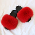 Real Fur Women Fox Fur Slippers