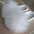 Real Fur Women Fox Fur Slippers