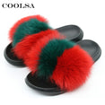 Real Fur Women Fox Fur Slippers