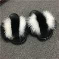 Real Fur Women Fox Fur Slippers