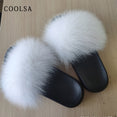 Real Fur Women Fox Fur Slippers