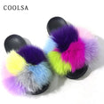 Real Fur Women Fox Fur Slippers