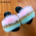 Real Fur Women Fox Fur Slippers