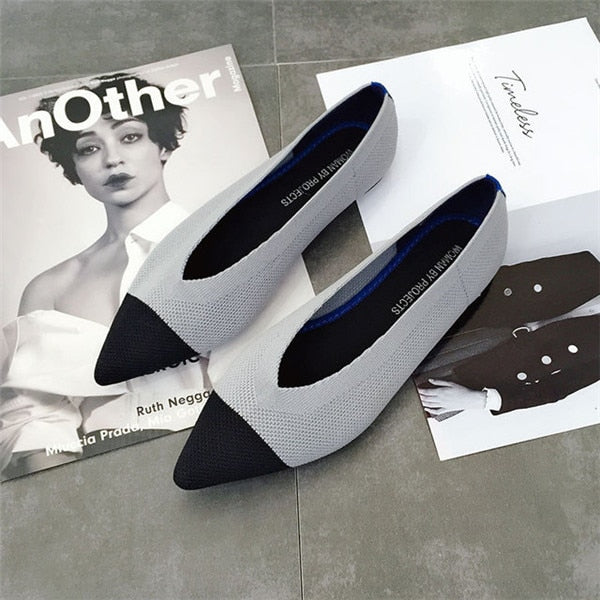 Pointed Breathable Flat Shoes