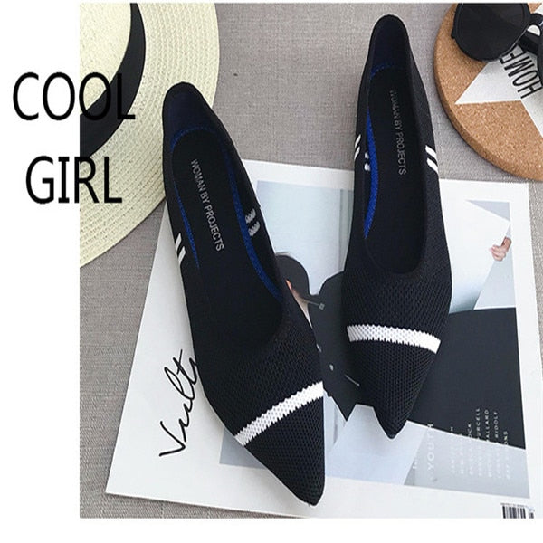 Pointed Breathable Flat Shoes