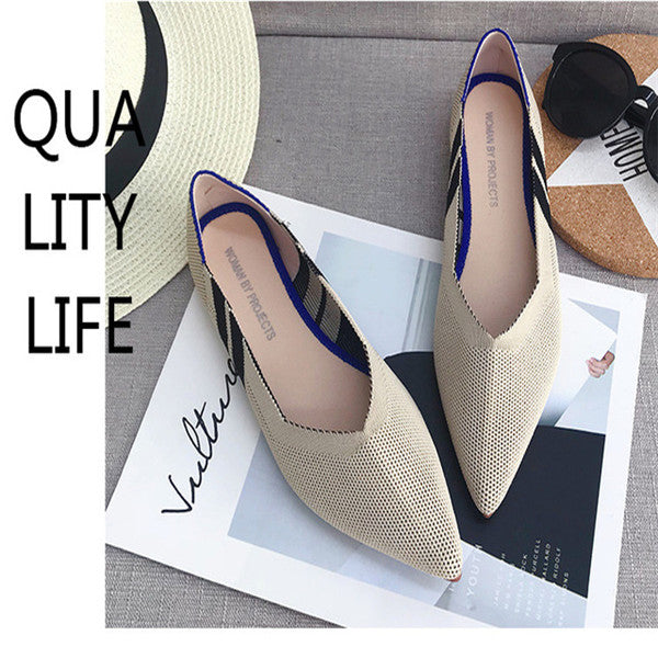 Pointed Breathable Flat Shoes