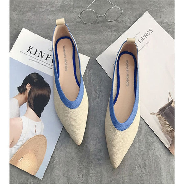 Pointed Breathable Flat Shoes