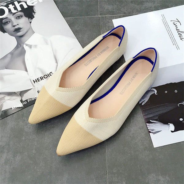 Pointed Breathable Flat Shoes