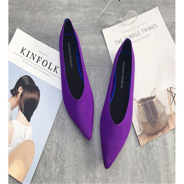 Pointed Breathable Flat Shoes