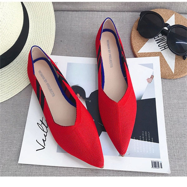 Pointed Breathable Flat Shoes