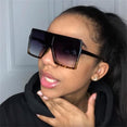 Big Square Frame Flat Oversized Sunglasses