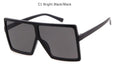 Big Square Frame Flat Oversized Sunglasses