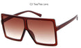 Big Square Frame Flat Oversized Sunglasses