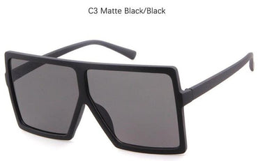 Big Square Frame Flat Oversized Sunglasses