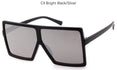 Big Square Frame Flat Oversized Sunglasses